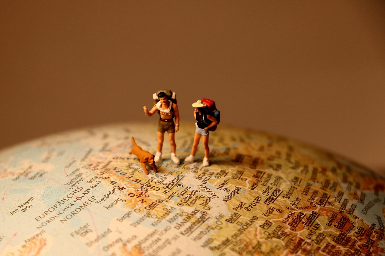 globe, map, world, pet, miniature, travel, animal, globetrotter, travellers, world map, dog, adventure