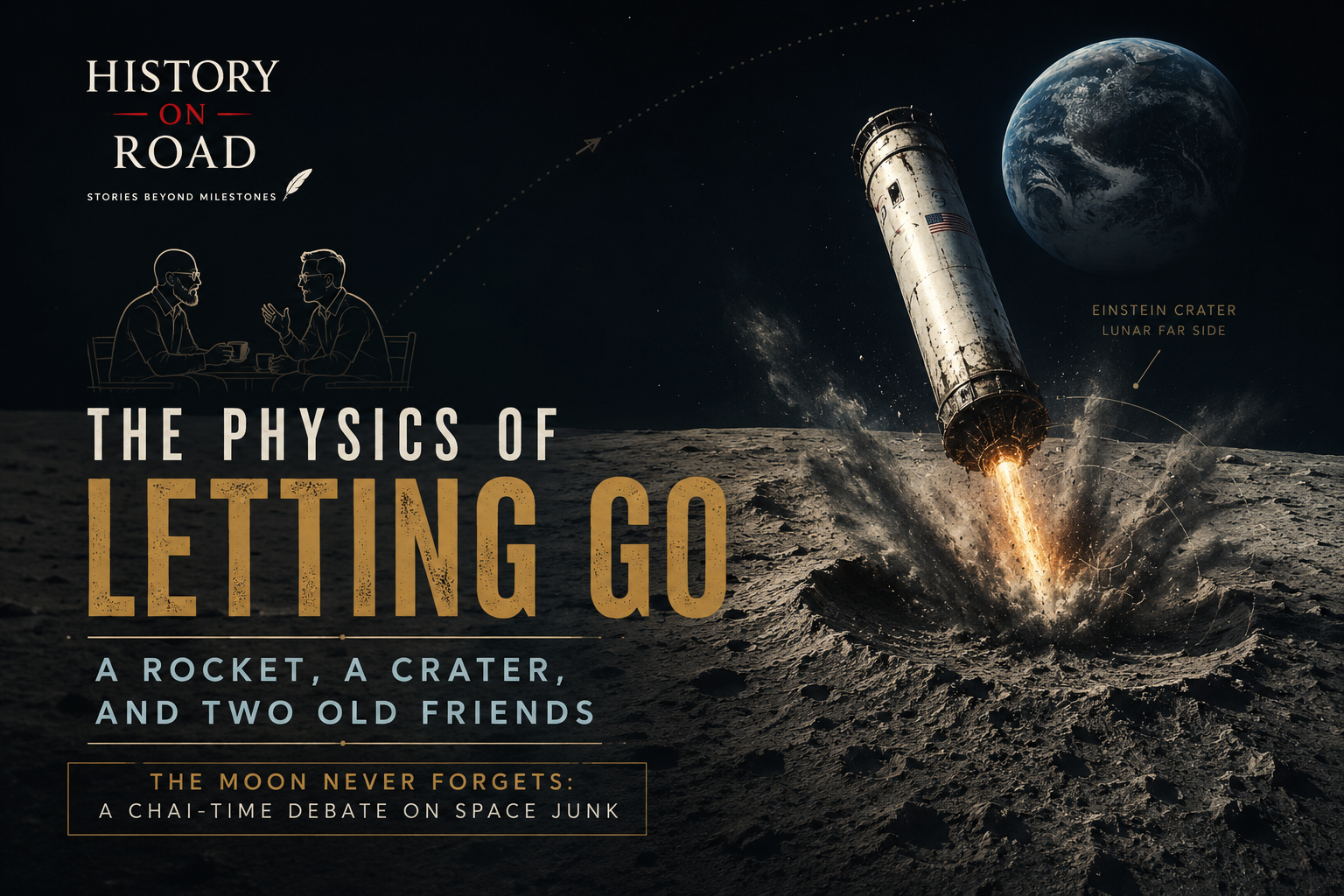 “The Physics of Letting Go: A Rocket, A Crater, and Two Old Friends”