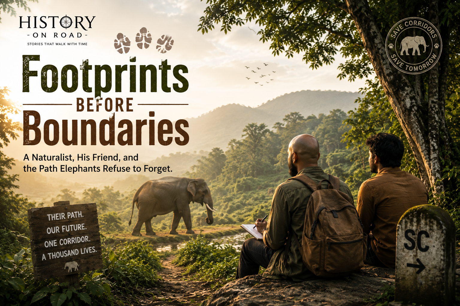 “Footprints Before Boundaries: A Naturalist, His Friend, and the Path Elephants Refuse to Forget.”