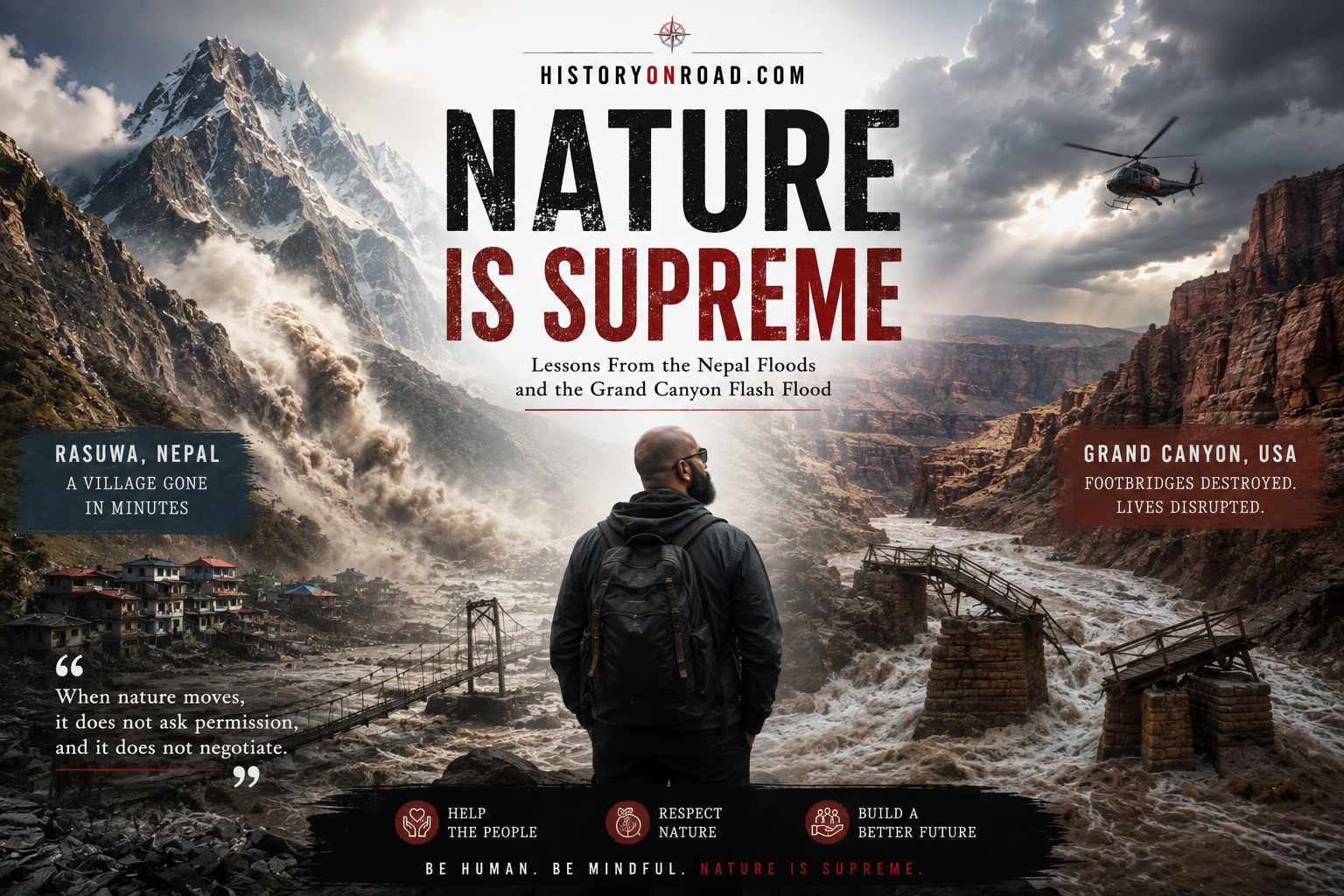 Nature Is Supreme: Lessons From the Nepal Floods and the Grand Canyon Flash Flood